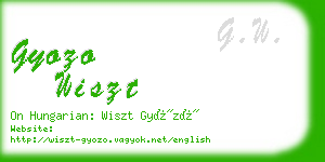 gyozo wiszt business card